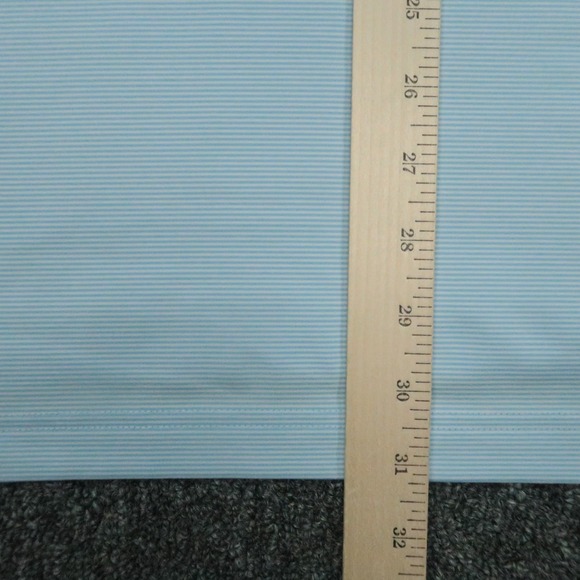 Ole Miss Rebels Shirt Men XL Blue White GenTeal Striped Performance Polo - Picture 9 of 10